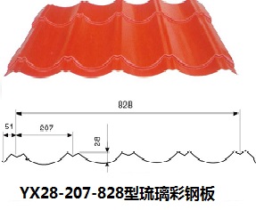 YX28-207-828型（彩鋼琉璃瓦）